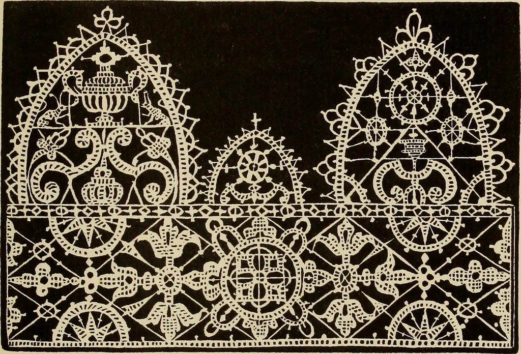 An illustration from Die Krone der kunstfertigen Frauen : Musterbuch, 1691 [i.e. 1601], 1891, leaf 90