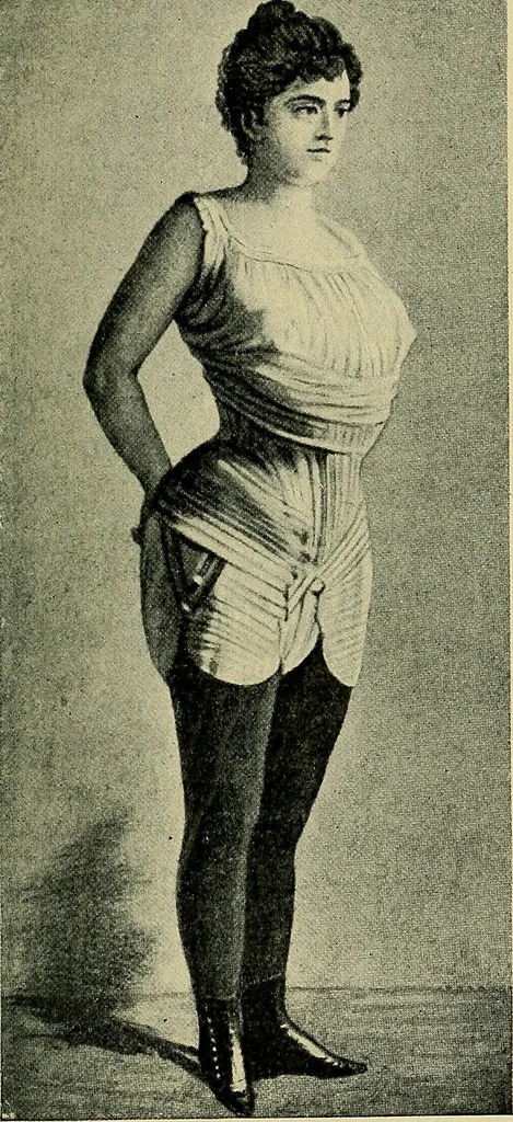 An illustration from Die Kultur des weiblichen Körpers als Grundlage der Frauenkleidung, 1902, leaf 100