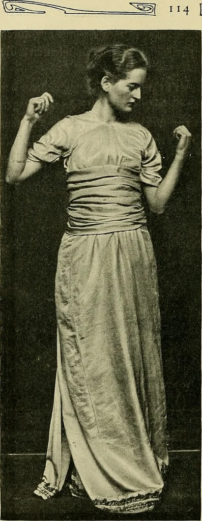 An illustration from Die Kultur des weiblichen Körpers als Grundlage der Frauenkleidung, 1902, leaf 115