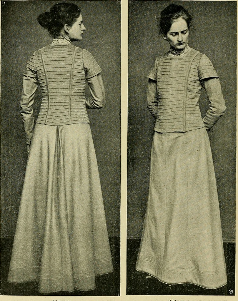 An illustration from Die Kultur des weiblichen Körpers als Grundlage der Frauenkleidung, 1902, leaf 117