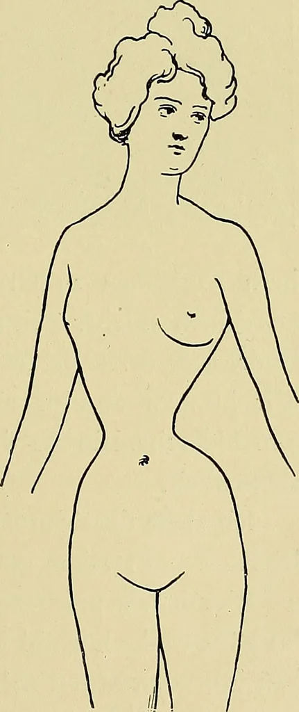 An illustration from Die Kultur des weiblichen Körpers als Grundlage der Frauenkleidung, 1902, leaf 62