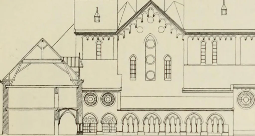 An illustration from Die Kunstdenkmaler der Stadte und Kreise Gladbach und Krefeld, 1896, leaf 119