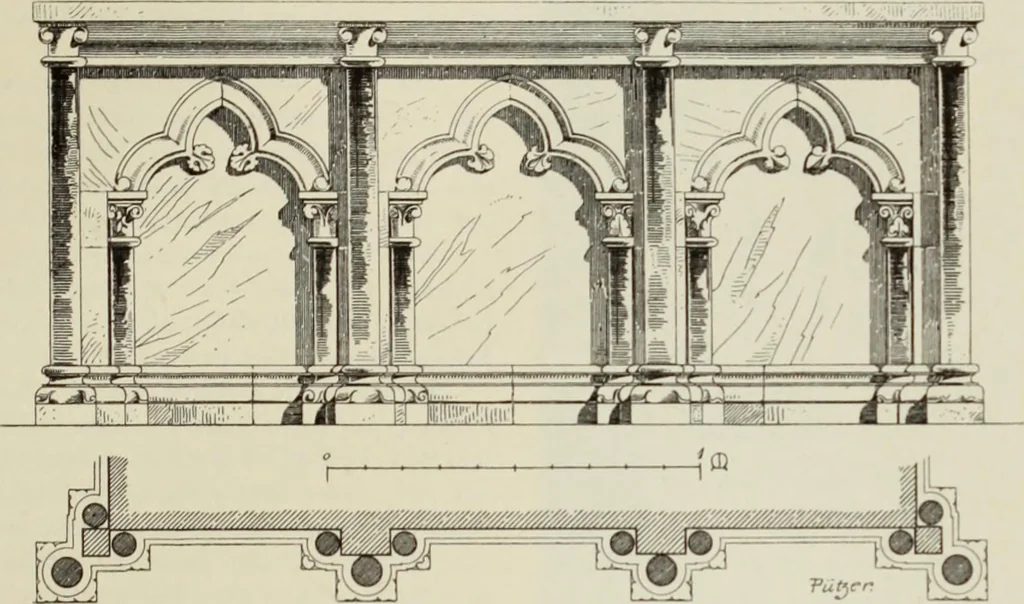An illustration from Die Kunstdenkmaler der Stadte und Kreise Gladbach und Krefeld, 1896, leaf 123