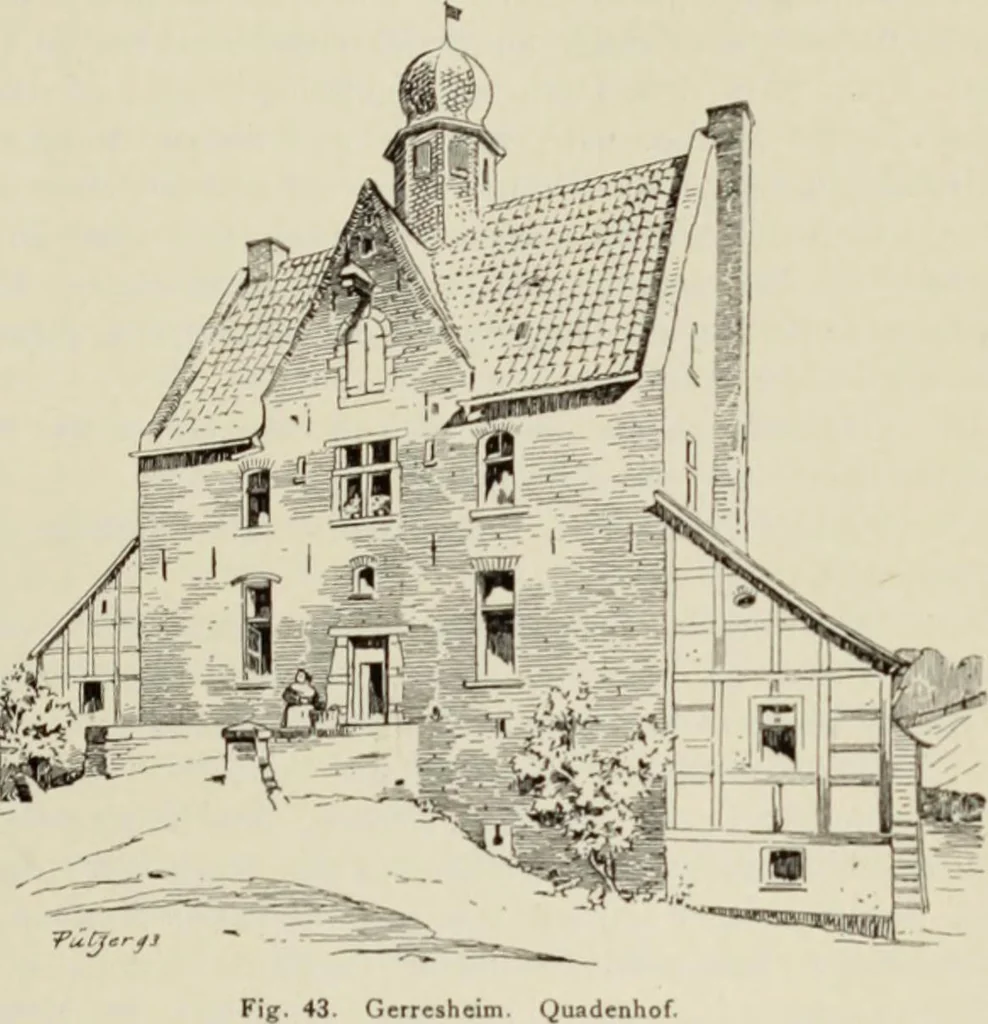 An illustration from Die Kunstdenkmaler der Stadte und Kreise Gladbach und Krefeld, 1896, leaf 127
