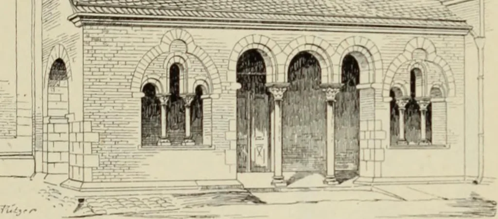 An illustration from Die Kunstdenkmaler der Stadte und Kreise Gladbach und Krefeld, 1896, leaf 157