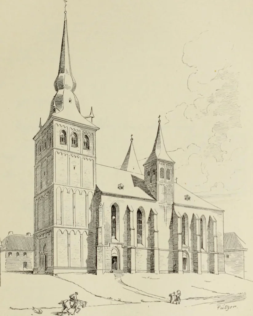 An illustration from Die Kunstdenkmaler der Stadte und Kreise Gladbach und Krefeld, 1896, leaf 183