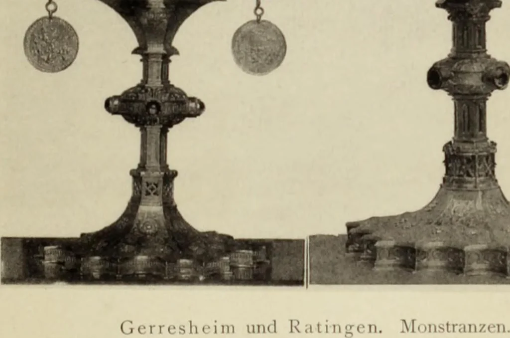 An illustration from Die Kunstdenkmaler der Stadte und Kreise Gladbach und Krefeld, 1896, leaf 185