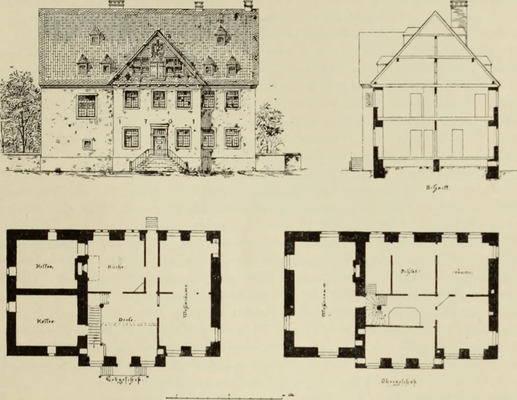 An illustration from Die Kunstdenkmaler der Stadte und Kreise Gladbach und Krefeld, 1896, leaf 221
