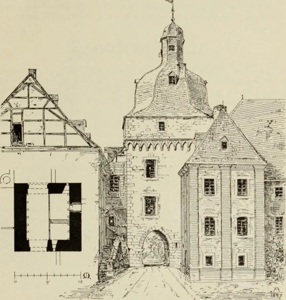 An illustration from Die Kunstdenkmaler der Stadte und Kreise Gladbach und Krefeld, 1896, leaf 581