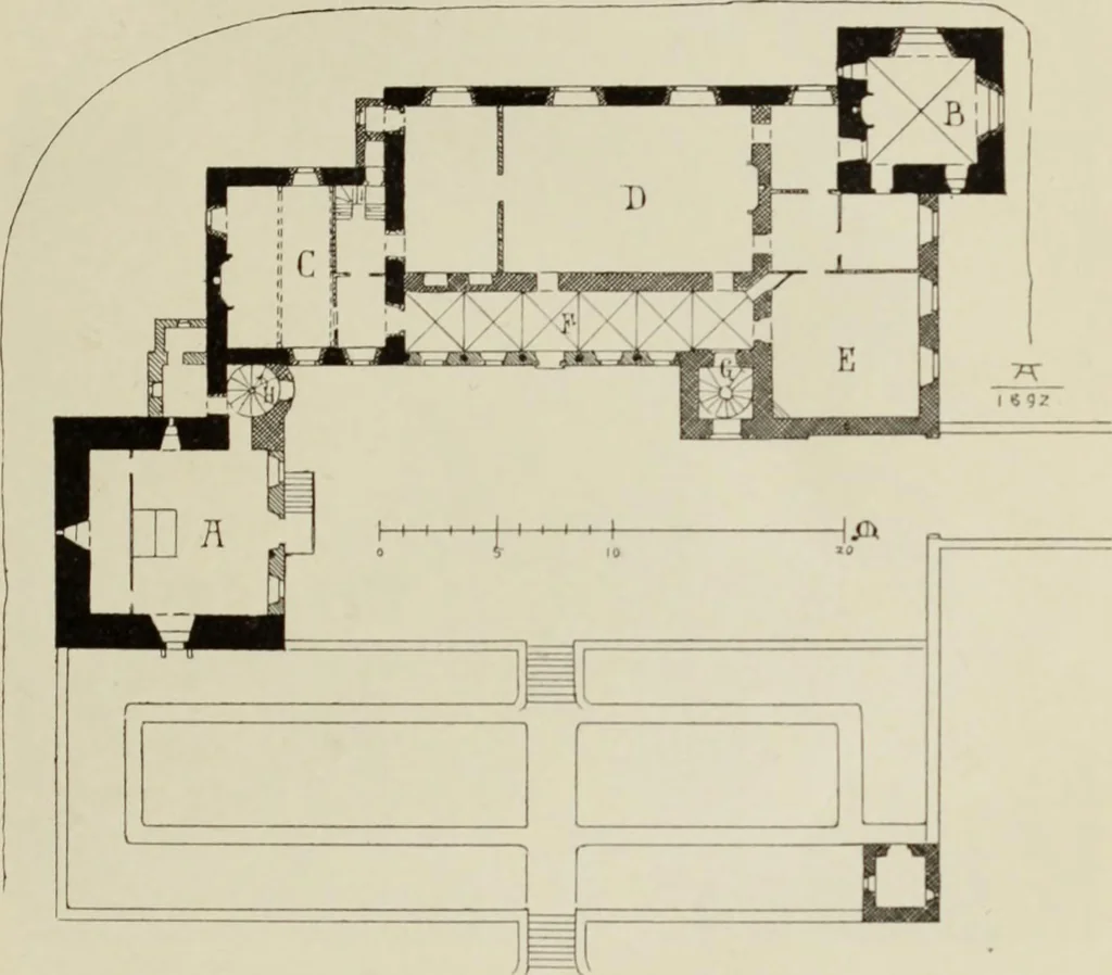 An illustration from Die Kunstdenkmaler der Stadte und Kreise Gladbach und Krefeld, 1896, leaf 585