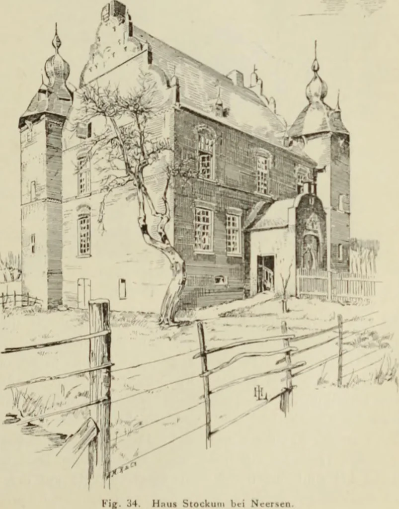 An illustration from Die Kunstdenkmaler der Stadte und Kreise Gladbach und Krefeld, 1896, leaf 595