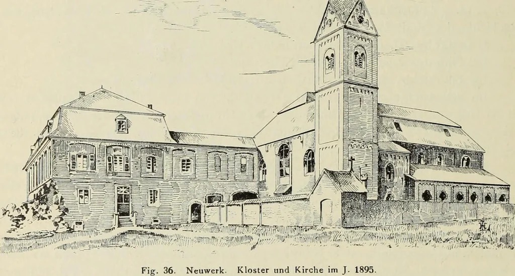 An illustration from Die Kunstdenkmaler der Stadte und Kreise Gladbach und Krefeld, 1896, leaf 598