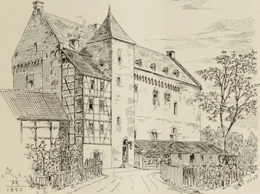 An illustration from Die Kunstdenkmaler der Stadte und Kreise Gladbach und Krefeld, 1896, leaf 749