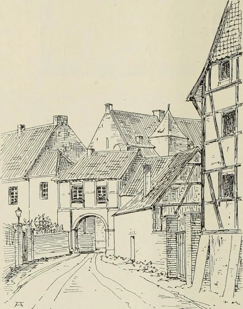 An illustration from Die Kunstdenkmaler der Stadte und Kreise Gladbach und Krefeld, 1896, leaf 750