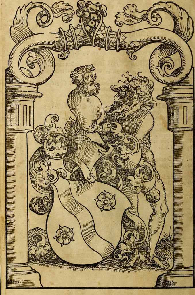 An illustration from Die Kunst der Chiromantzey : vsz Besehung der Hend. Physiognomey / vsz Anblick des Menschens. Natürlichen Astrologey noch dem Lauff der Soñen. Complexion eins yegklichen Menschens. Natürlichen Ynflüssz der Planeten. der zwolff Zeichen Angesychten. Ettliche Canones / zu Erkantnüsz der Menschen Kranckheiten / solicher weisz vormals nye beschriben oder gedruckt. Zusamen verordnet / vnd verteütscht durch ..., 1523, leaf 13