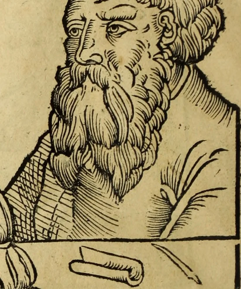 An illustration from Die Kunst der Chiromantzey : vsz Besehung der Hend. Physiognomey / vsz Anblick des Menschens. Natürlichen Astrologey noch dem Lauff der Soñen. Complexion eins yegklichen Menschens. Natürlichen Ynflüssz der Planeten. der zwolff Zeichen Angesychten. Ettliche Canones / zu Erkantnüsz der Menschen Kranckheiten / solicher weisz vormals nye beschriben oder gedruckt. Zusamen verordnet / vnd verteütscht durch ..., 1523, leaf 79