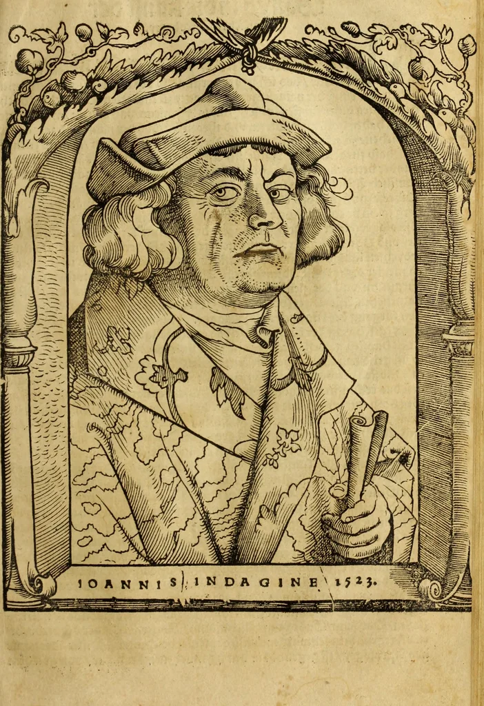 An illustration from Die Kunst der Chiromantzey : vsz Besehung der Hend. Physiognomey / vsz Anblick des Menschens. Natürlichen Astrologey noch dem Lauff der Soñen. Complexion eins yegklichen Menschens. Natürlichen Ynflüssz der Planeten. der zwolff Zeichen Angesychten. Ettliche Canones / zu Erkantnüsz der Menschen Kranckheiten / solicher weisz vormals nye beschriben oder gedruckt. Zusamen verordnet / vnd verteütscht durch ..., 1523, leaf 98