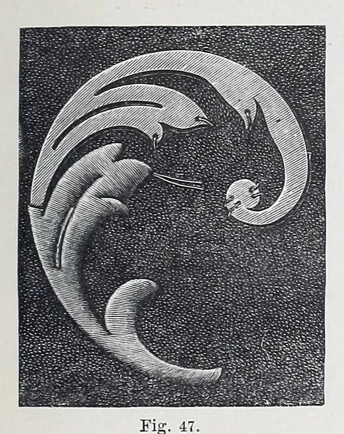 An illustration from Die Kunst der Goldstickerei nebst einer Anleitung zur Verwendung der Goldstickerei in Verbindung mit Application, 1890, leaf 21