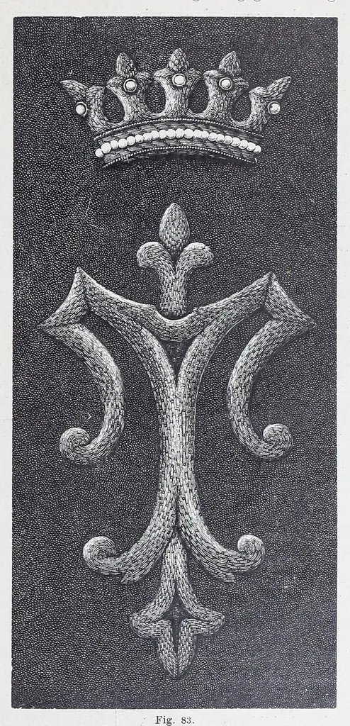 An illustration from Die Kunst der Goldstickerei nebst einer Anleitung zur Verwendung der Goldstickerei in Verbindung mit Application, 1890, leaf 35