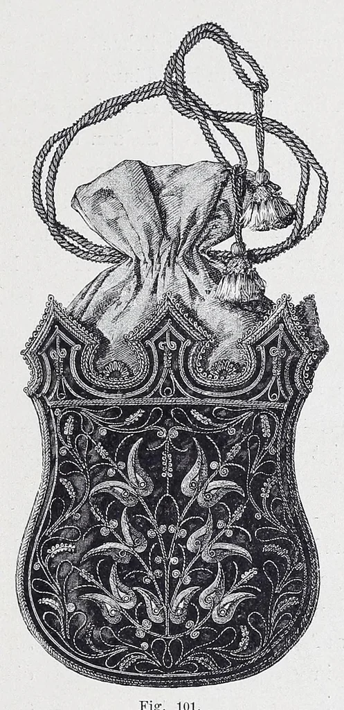 An illustration from Die Kunst der Goldstickerei nebst einer Anleitung zur Verwendung der Goldstickerei in Verbindung mit Application, 1890, leaf 43