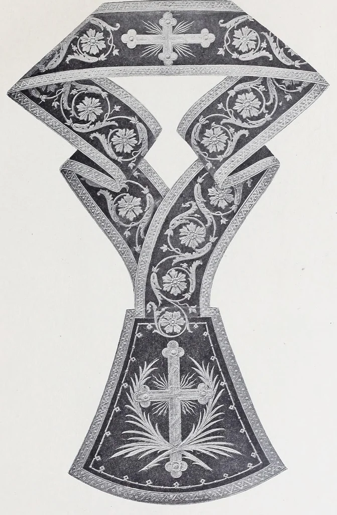 An illustration from Die Kunst der Goldstickerei nebst einer Anleitung zur Verwendung der Goldstickerei in Verbindung mit Application, 1890, leaf 63