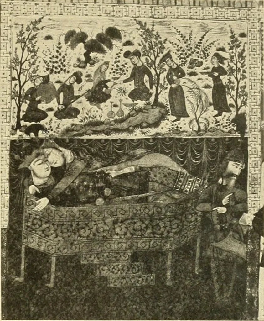 An illustration from Die Kunst der islamischen Volker, 1917, leaf 222