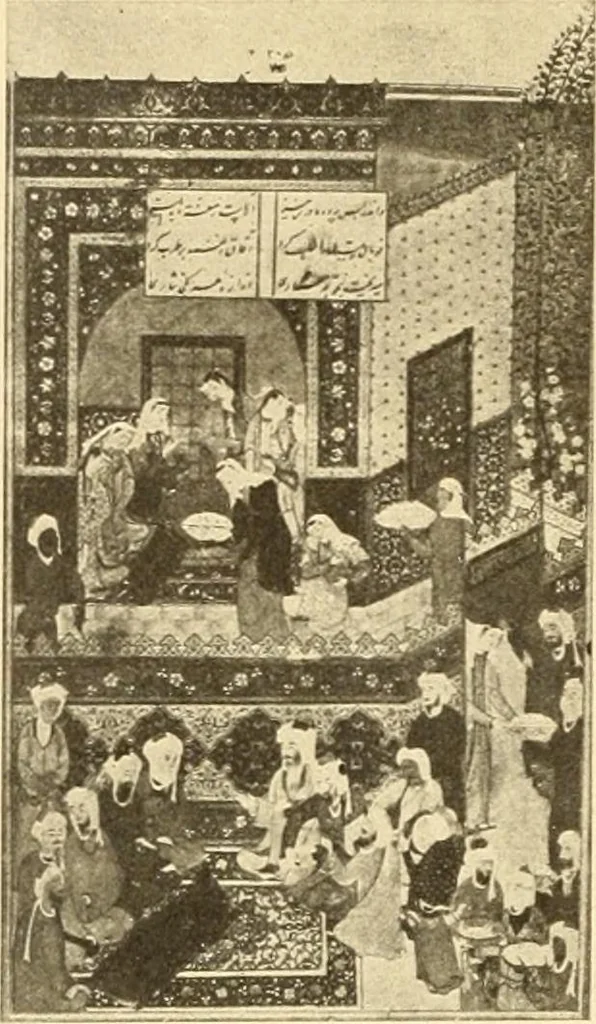 An illustration from Die Kunst der islamischen Volker, 1917, leaf 225