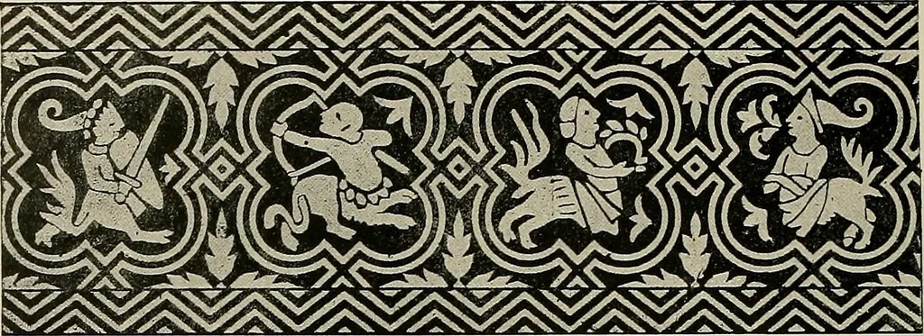An illustration from Die Kunst des Zeugdrucks vom Mittelalter bis zur Empirezeit, 1898, leaf 107