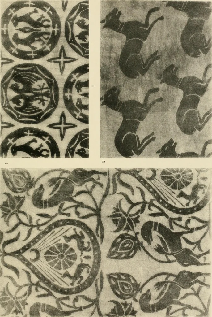 An illustration from Die Kunst des Zeugdrucks vom Mittelalter bis zur Empirezeit, 1898, leaf 128