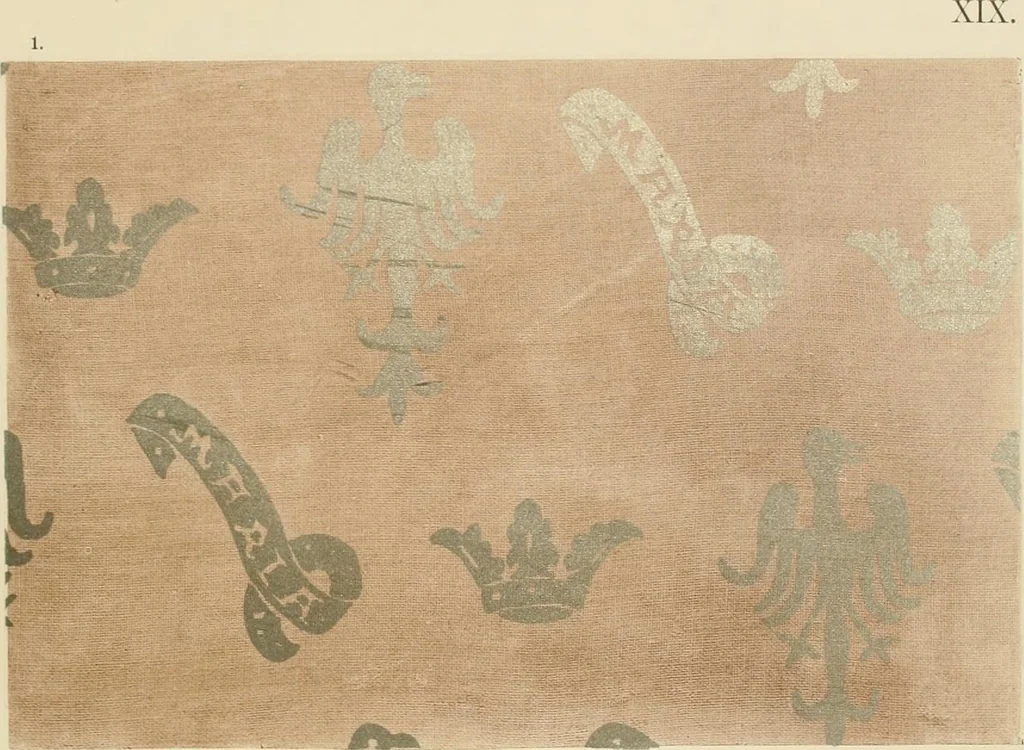 An illustration from Die Kunst des Zeugdrucks vom Mittelalter bis zur Empirezeit, 1898, leaf 152