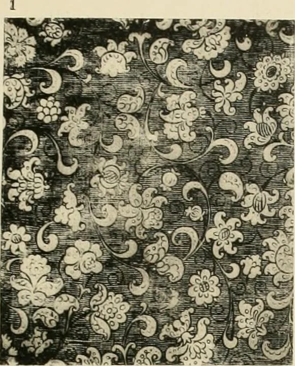 An illustration from Die Kunst des Zeugdrucks vom Mittelalter bis zur Empirezeit, 1898, leaf 172
