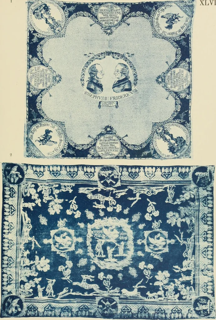 An illustration from Die Kunst des Zeugdrucks vom Mittelalter bis zur Empirezeit, 1898, leaf 210