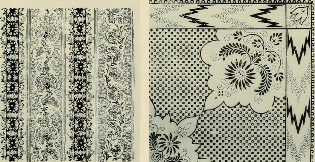 An illustration from Die Kunst des Zeugdrucks vom Mittelalter bis zur Empirezeit, 1898, leaf 238