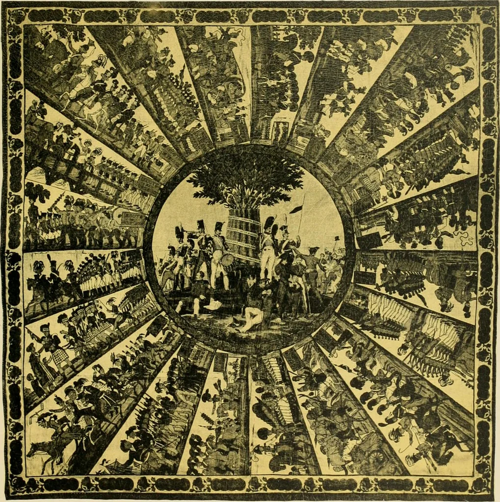An illustration from Die Kunst des Zeugdrucks vom Mittelalter bis zur Empirezeit, 1898, leaf 256