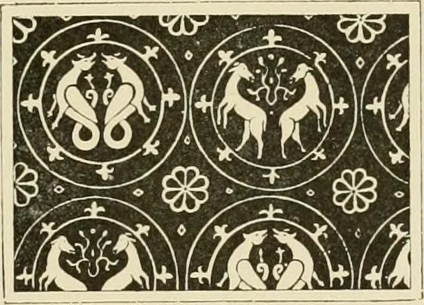 An illustration from Die Kunst des Zeugdrucks vom Mittelalter bis zur Empirezeit, 1898, leaf 30