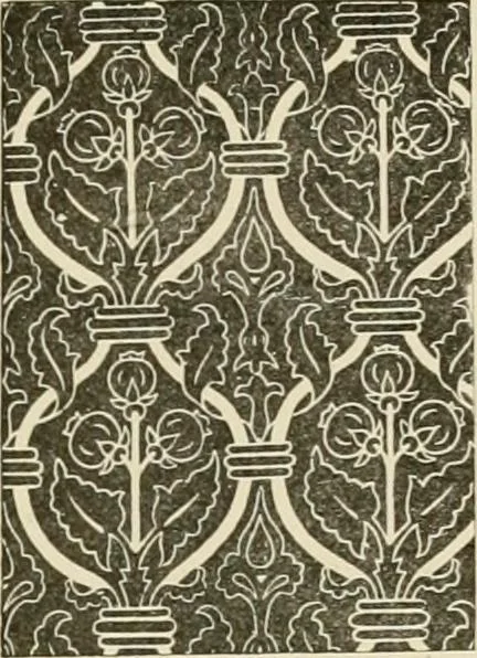 An illustration from Die Kunst des Zeugdrucks vom Mittelalter bis zur Empirezeit, 1898, leaf 34