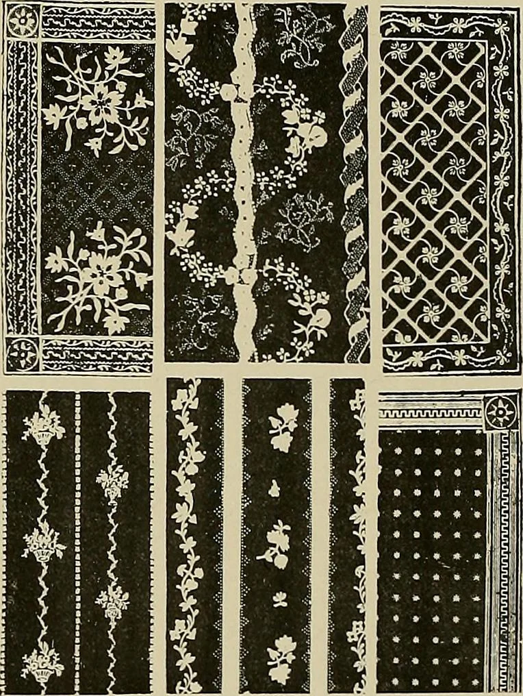 An illustration from Die Kunst des Zeugdrucks vom Mittelalter bis zur Empirezeit, 1898, leaf 51