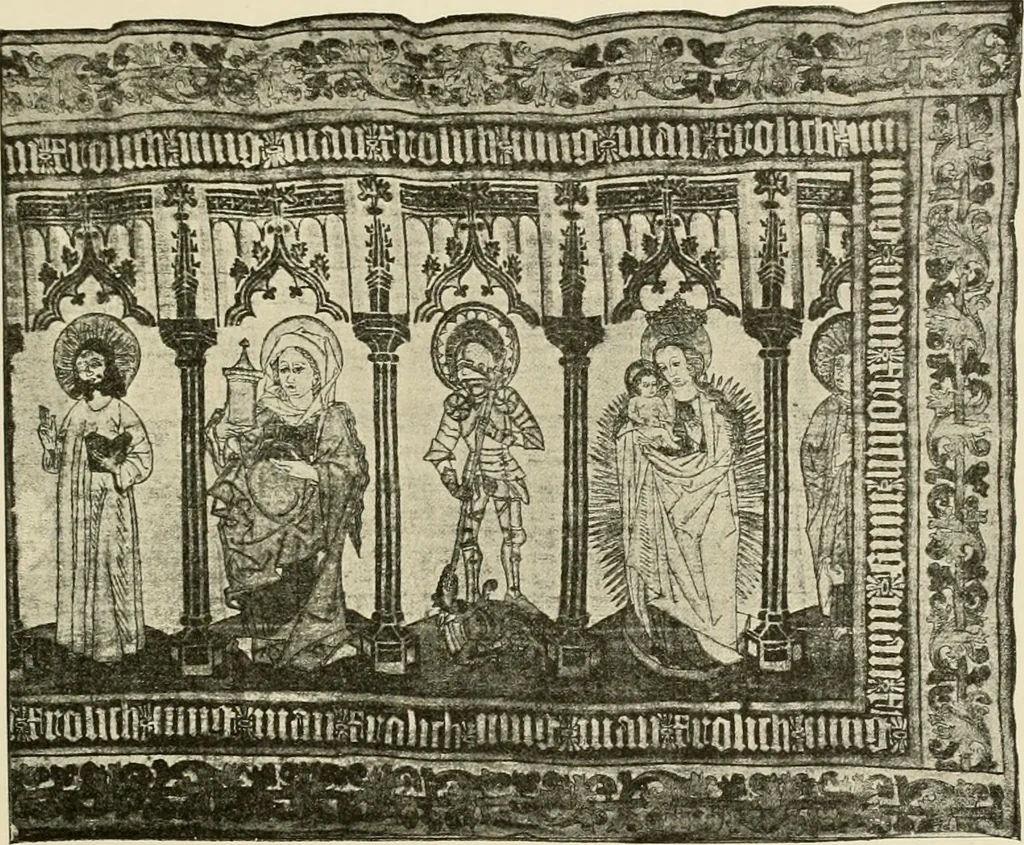 An illustration from Die Kunst des Zeugdrucks vom Mittelalter bis zur Empirezeit, 1898, leaf 58