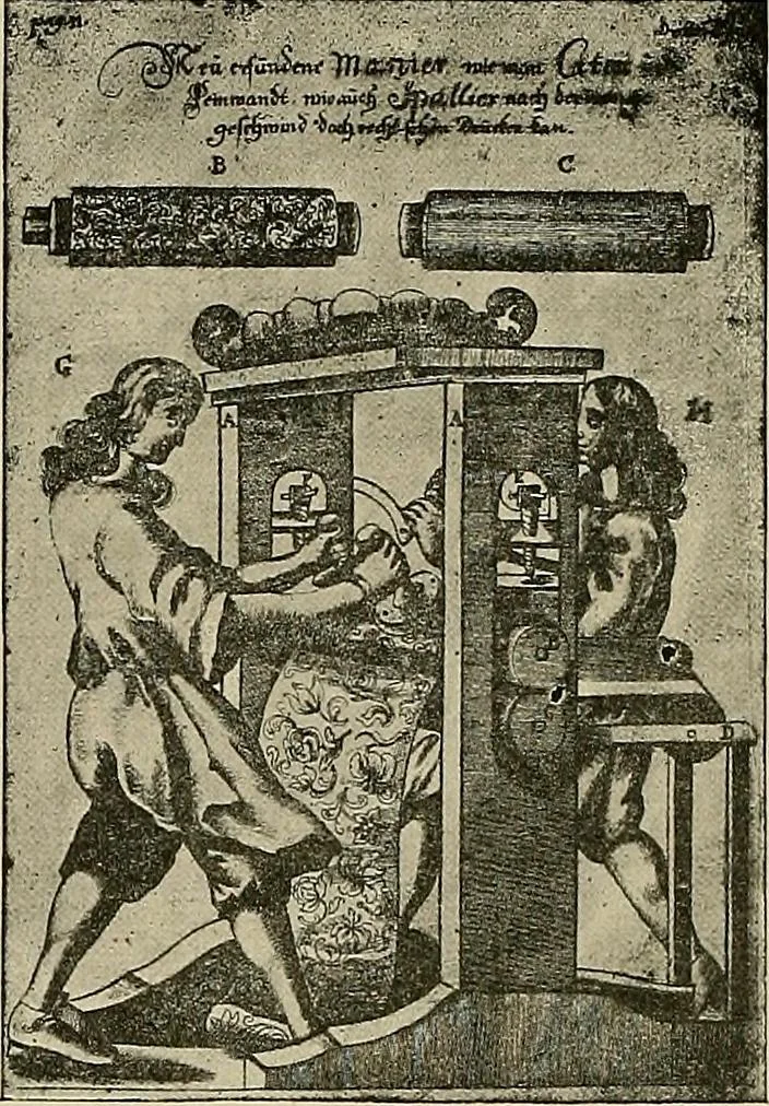 An illustration from Die Kunst des Zeugdrucks vom Mittelalter bis zur Empirezeit, 1898, leaf 61