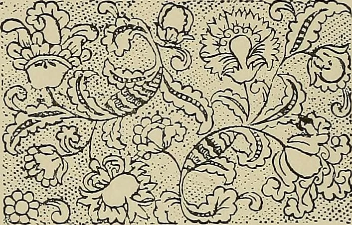 An illustration from Die Kunst des Zeugdrucks vom Mittelalter bis zur Empirezeit, 1898, leaf 65