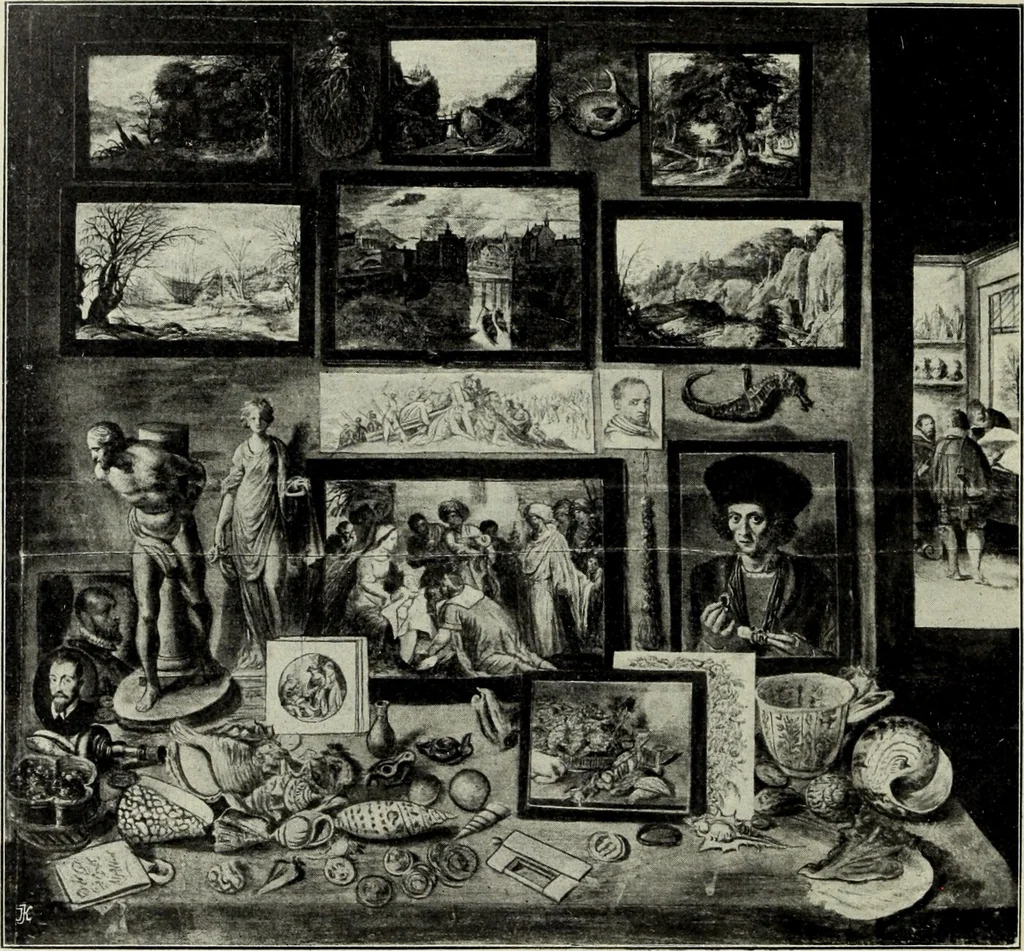 An illustration from Die Kunst- und Wunderkammern der Spätrenaissance : ein Beitrag zur Geschichte des Sammelwessens, 1908, leaf 104