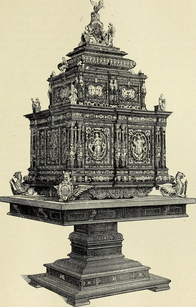 An illustration from Die Kunst- und Wunderkammern der Spätrenaissance : ein Beitrag zur Geschichte des Sammelwessens, 1908, leaf 107