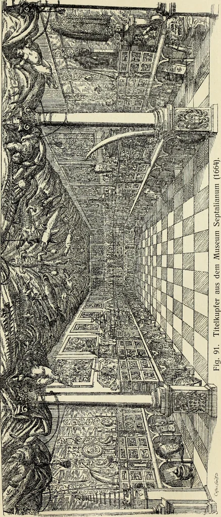 An illustration from Die Kunst- und Wunderkammern der Spätrenaissance : ein Beitrag zur Geschichte des Sammelwessens, 1908, leaf 121