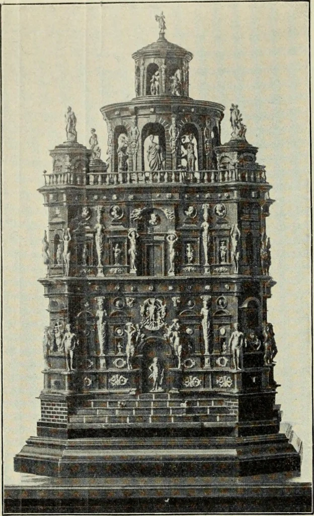 An illustration from Die Kunst- und Wunderkammern der Spätrenaissance : ein Beitrag zur Geschichte des Sammelwessens, 1908, leaf 84