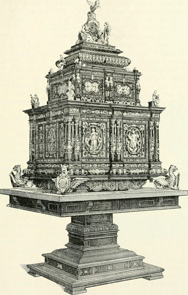 An illustration from Die Kunst- und Wunderkammern der Spätrenaissance : ein Beitrag zur Geschichte des Sammelwesens, 1908, leaf 108