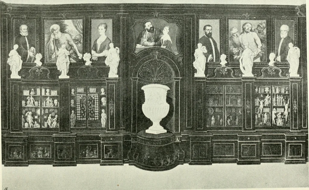 An illustration from Die Kunst- und Wunderkammern der Spätrenaissance : ein Beitrag zur Geschichte des Sammelwesens, 1908, leaf 99