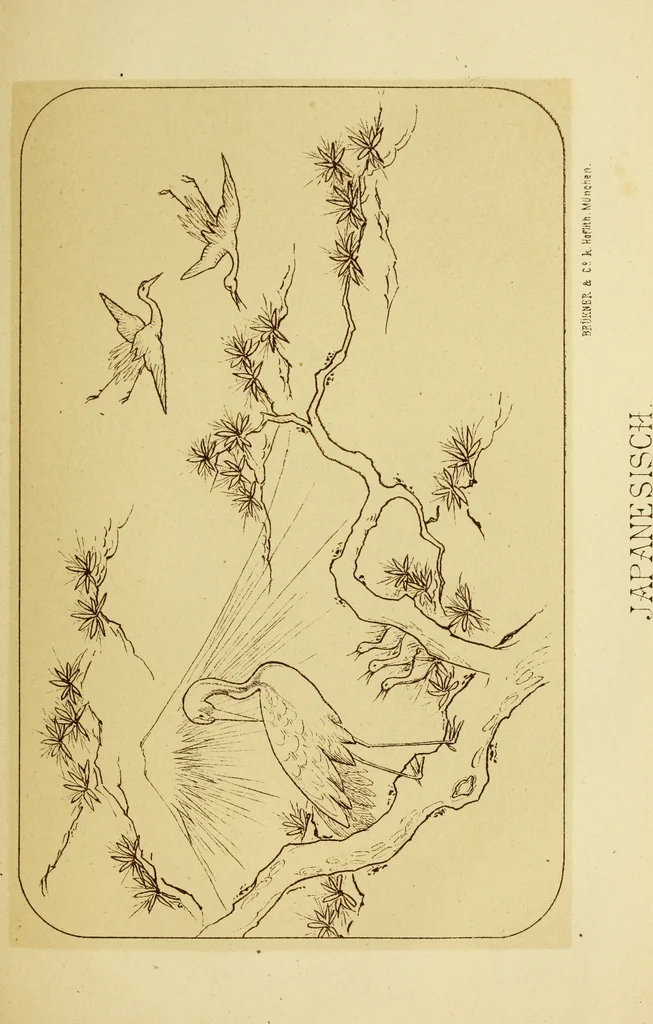 An illustration from Die Landschaft in der Kunst der alten Völker : eine Geschichte der Vorstufen und Anfänge der Landschaftsmalerei, 1876, leaf 446