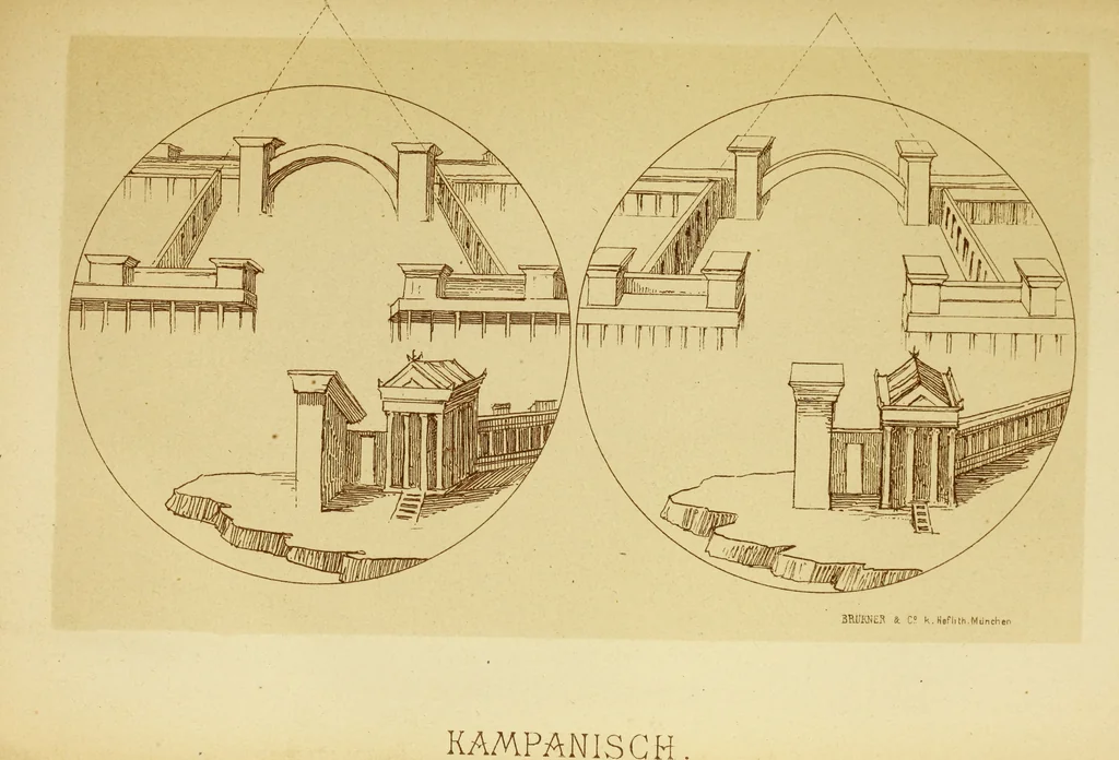 An illustration from Die Landschaft in der Kunst der alten Völker : eine Geschichte der Vorstufen und Anfänge der Landschaftsmalerei, 1876, leaf 450