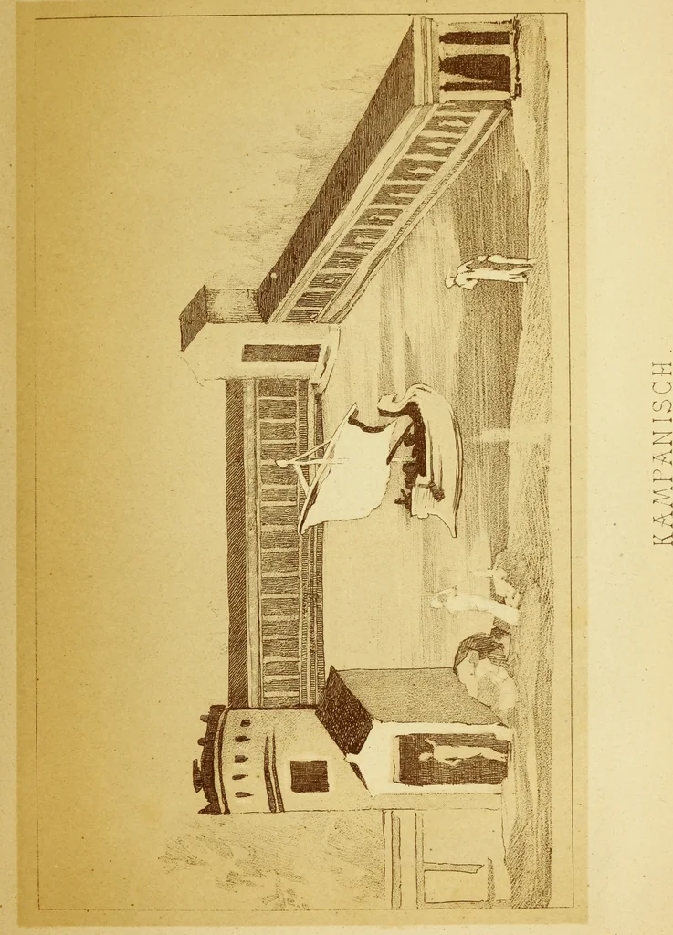 An illustration from Die Landschaft in der Kunst der alten Völker : eine Geschichte der Vorstufen und Anfänge der Landschaftsmalerei, 1876, leaf 458