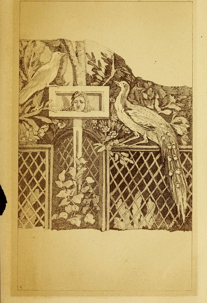 An illustration from Die Landschaft in der Kunst der alten Völker : eine Geschichte der Vorstufen und Anfänge der Landschaftsmalerei, 1876, leaf 460